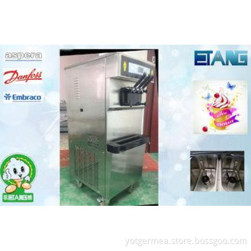 3 Phase High Output Soft Serve Frozen Ice Cream Machine , 5